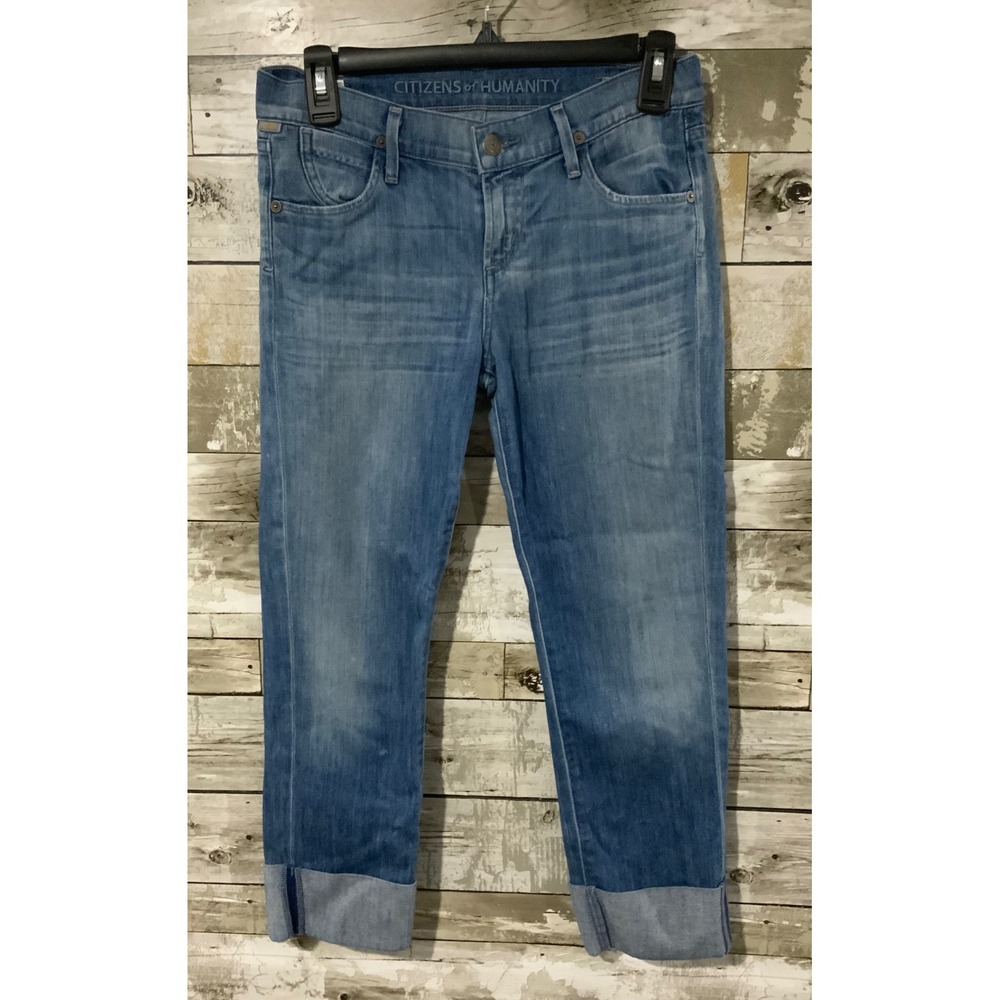 Citizens of Humanity Dani Cropped Straight Leg Womens Cuffed Jeans Size 25